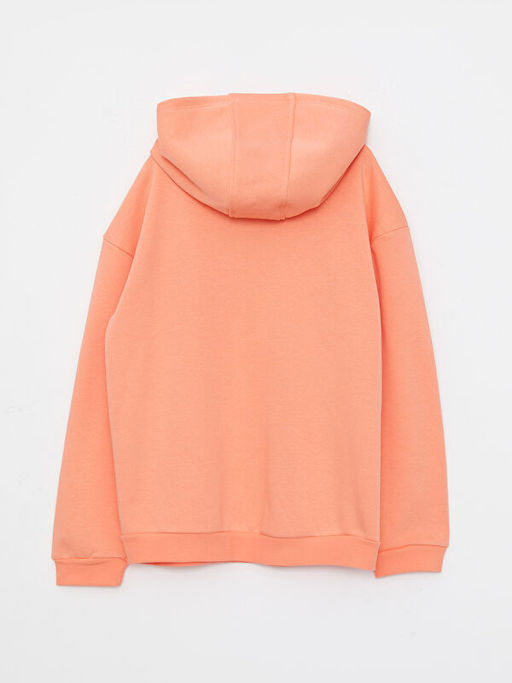 Kap??onlu Bask?l? Uzun Kollu K?z ?ocuk Sweatshirt ve E?ofman Alt? - Waikiki фото 3