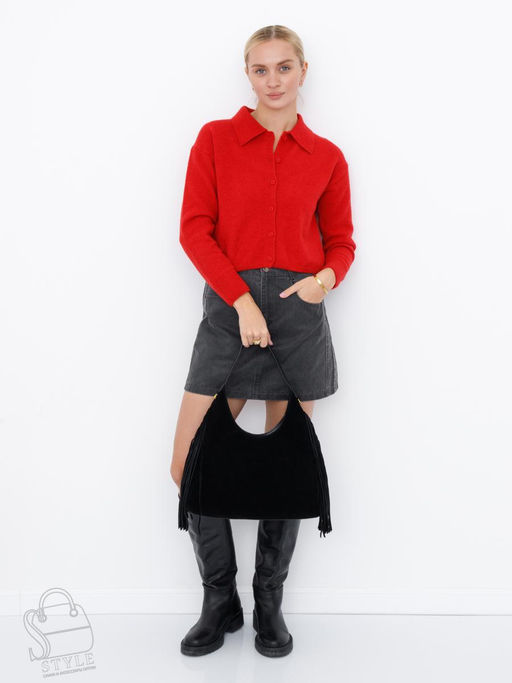 Сумка женская кожаная 1042M black Polina&Eiterou  в Новосибирске