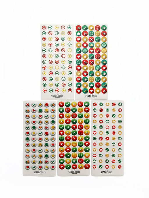 Цена за 3 шт. Наклейки детские оценки «Пять с плюсом», 7×16 см, 10 листов