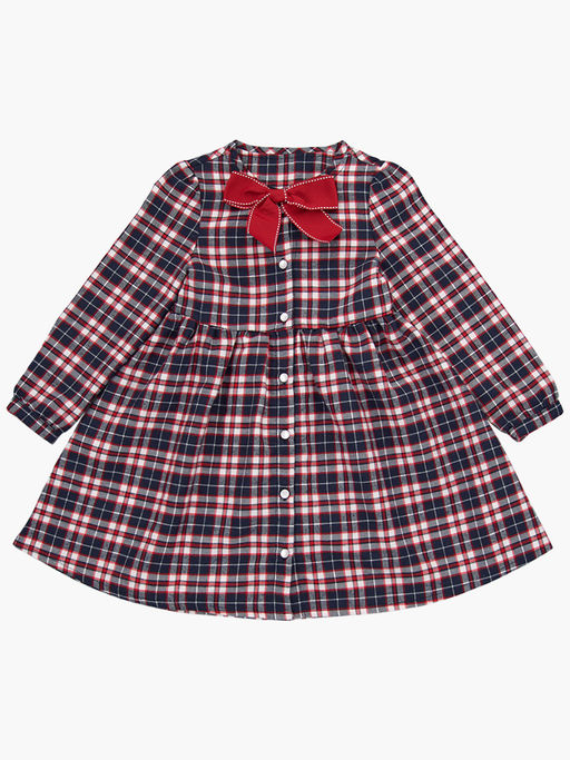 Платье на пуговицах в клетку UD 6822 син/красн клетка - Mini maxi фото 5