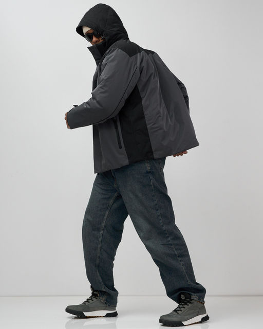 Горнолыжная куртка мужская зимняя темно-серого цвета 7611TC - Mtforce фото 13