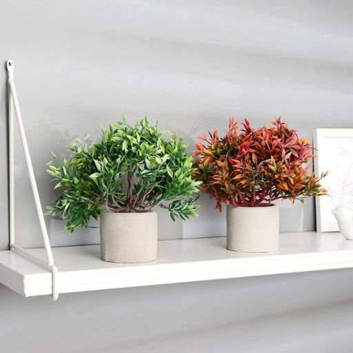 Искусственный цветок в горшке «Фрутикоса пышная», 14×20 см, МИКС