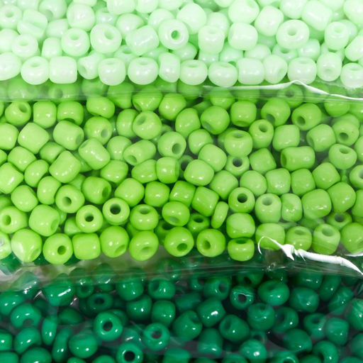 Бисер для плетения круглый 6/0 «Арт Узор. Такой разный зелёный», набор 5 цветов × 20 г, для рукоделия, 20×8×0.7 см