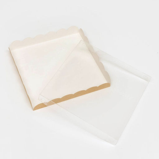 Цена за 5 шт. Коробка для печенья, крафт, 21×21×3 см