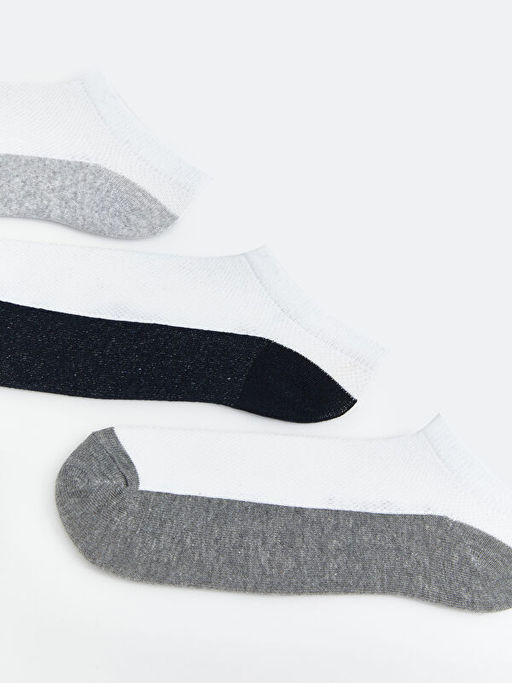 Renk Bloklu Erkek Patik ?orap 3l?