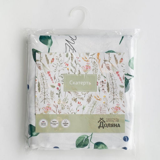 Скатерть Доляна Eucalyptus, 220?144 см, 100% хлопок, 164 г/м?