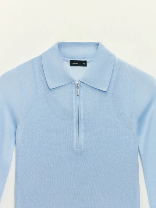 Двухслойный джемпер с молнией / Zarina фото 9