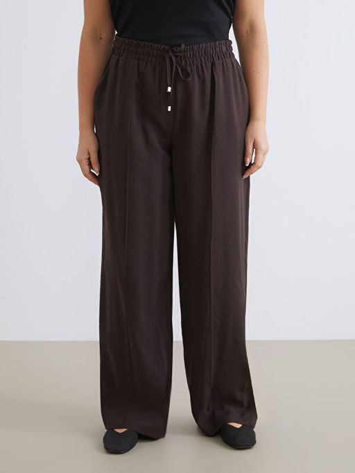 Beli Lastikli Modal Kar???ml? Kad?n Pantolon