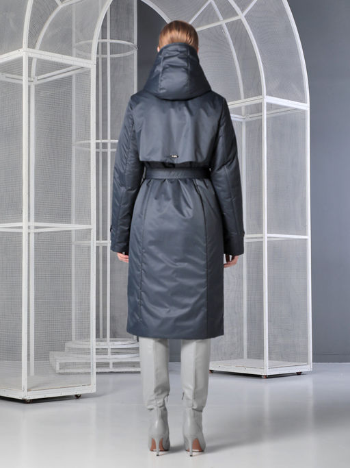 Пальто дем. т.синий - Dizzyway фото 9