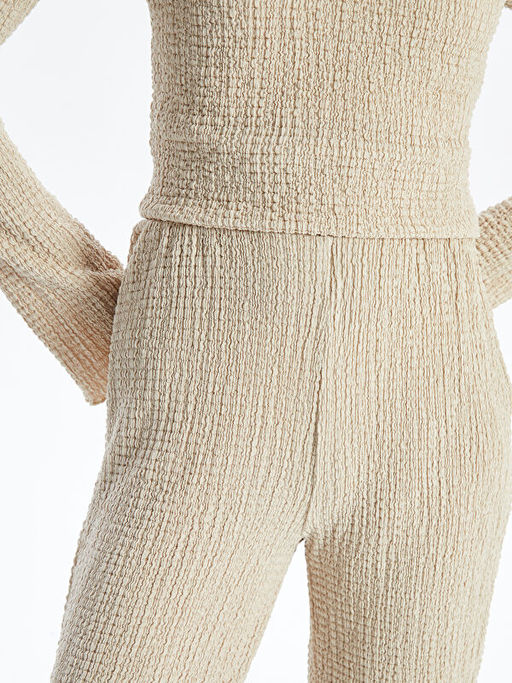 Beli Lastikli Dokulu Kad?n Pantolon