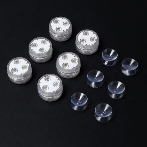 Светильник водонепроницаемый мини, 3 x 1.9 см, 6 шт, от CR2032 (в компл.), пульт, RGB, IP68 - Simaland фото 2