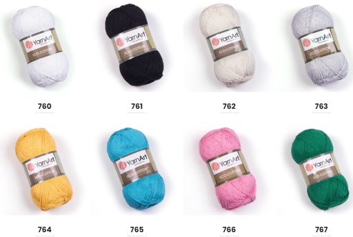 Цена за 5 мотков пряжи ECO-COTTON
