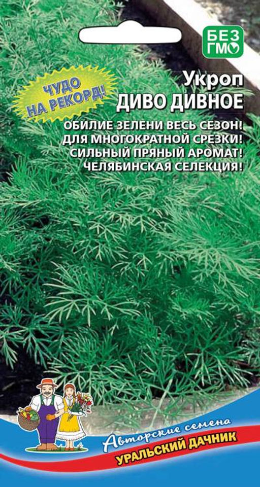 Укроп ДИВО ДИВНОЕ Обилие зелени весь сезон! Для многократной срезки! Сильный, пряный аромат!