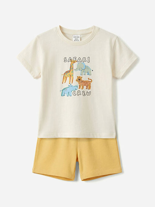 Erkek Bebek Bask?l? Ti??rt ve ?ort