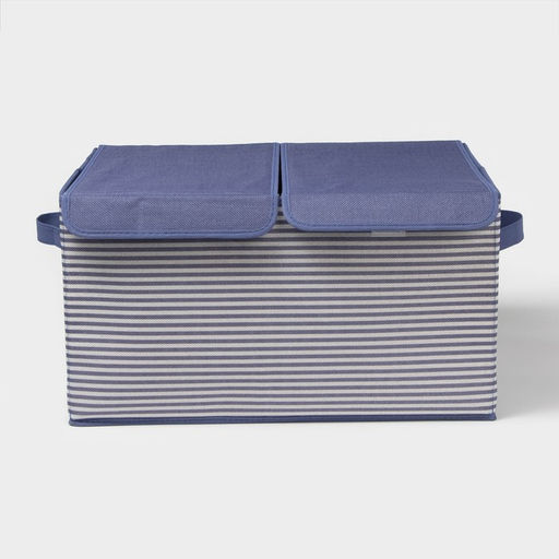 Короб стеллажный для хранения Полосы, 44.53024.5 см, синий - Simaland фото 2