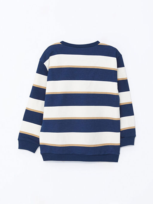 Bisiklet Yaka ?izgili Erkek ?ocuk Sweatshirt - Waikiki фото 2