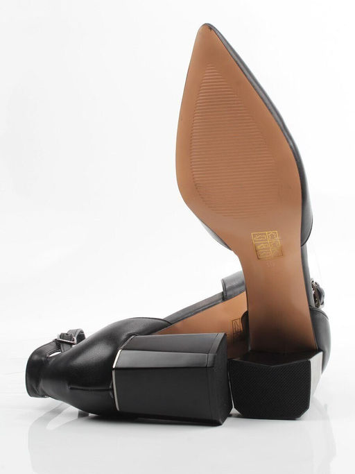 06-HDP1168-1 BLACK Туфли летние женские (натуральная кожа)