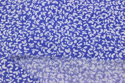 Вискоза с хлопком Ветерок на васильково-фиолетовом, ш.1.44м, хлопок-70%, вискоза-30%, 90гр/м.кв - Купава фото 8