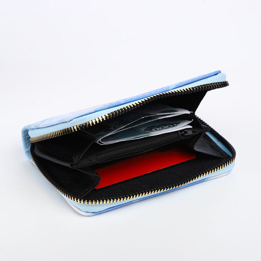 Кошелёк детский Выбражулька «Аниме», на молнии, с принтом, голубой