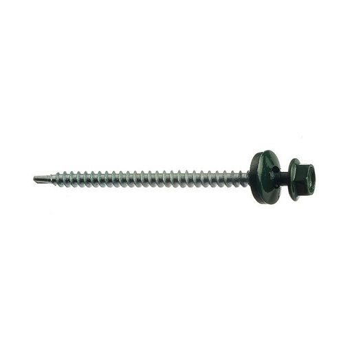 Саморез кровельный 4,8х35 темн.-зел. RAL 6005, 170 шт.