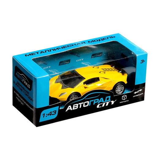 Машинка металлическая «Гонка», инерция, 1:43, цвет МИКС