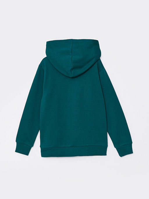 Kap??onlu Bask?l? Uzun Kollu Erkek ?ocuk Sweatshirt - Waikiki фото 2