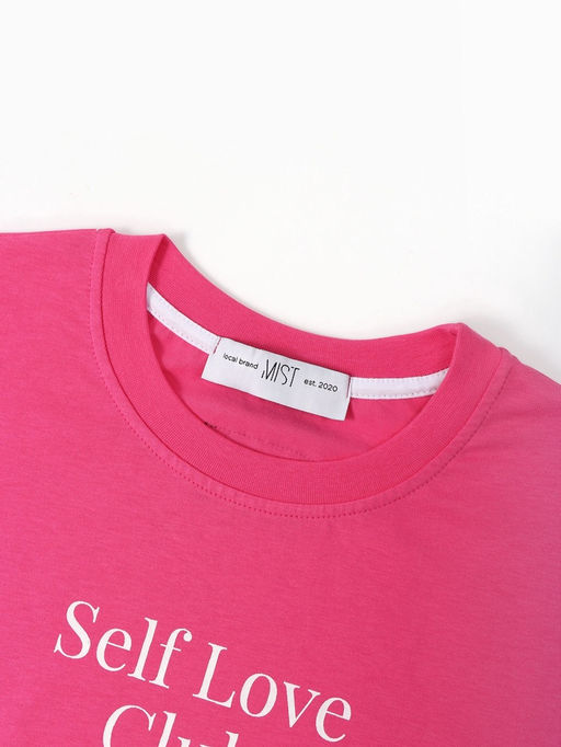 Футболка женская MIST Selflove, розовая, размер L (46-48)