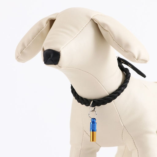 Адресник-капсула под записку, 0,8 х 3,3 см, голубой/золотой - Пижон фото 4