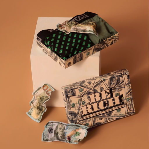 Набор трусов KAFTAN Be Rich=2 штуки, чёрный/хаки, размер 46