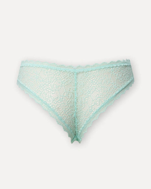 Бирюзовые трусы-бразильяно из кружева - Deseo фото 3
