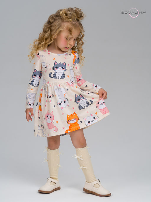 Платье Эля солнечные котики