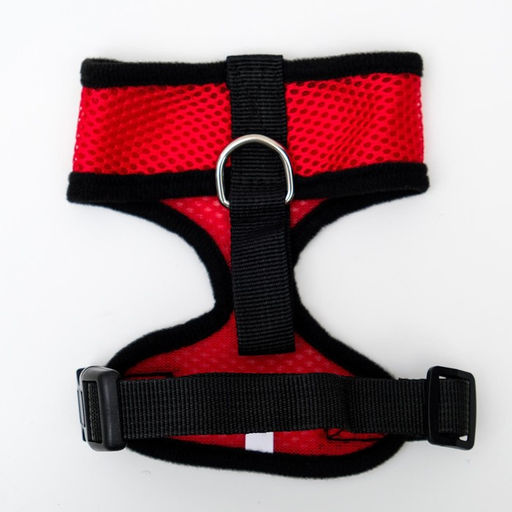 Шлейка мягкая из неопрена, размер M, ОШ 34 см, ОГ 32-42 см, красная - Пижон фото 4