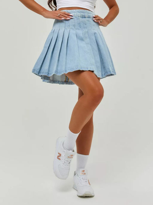 Женская юбка в складку джинсовая CRACPOT 5067 - Сracpot фото 3