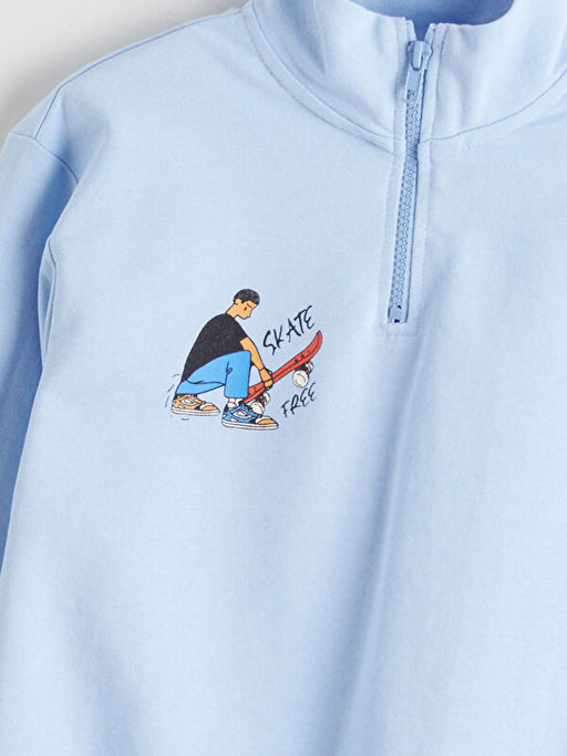 Dik Yaka Erkek ?ocuk Sweatshirt