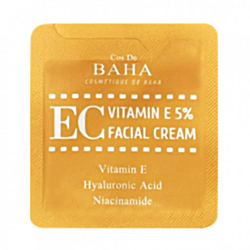 (Пробник) Cos De Baha EC Cream Sample, 1,5ml*10 - Восстанавливающий крем с 5% витамина Е и церамидами