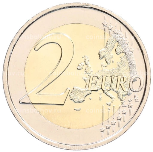 Монета 2 евро 2025 года Словения 100 лет со дня рождения Мики Мустера