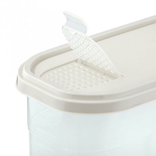 Bergen Банка для сыпучих продуктов пластмассовая 4л, 24,5х10,5х26см, пепельный жемчуг (Россия) - Домашняя мода фото 4