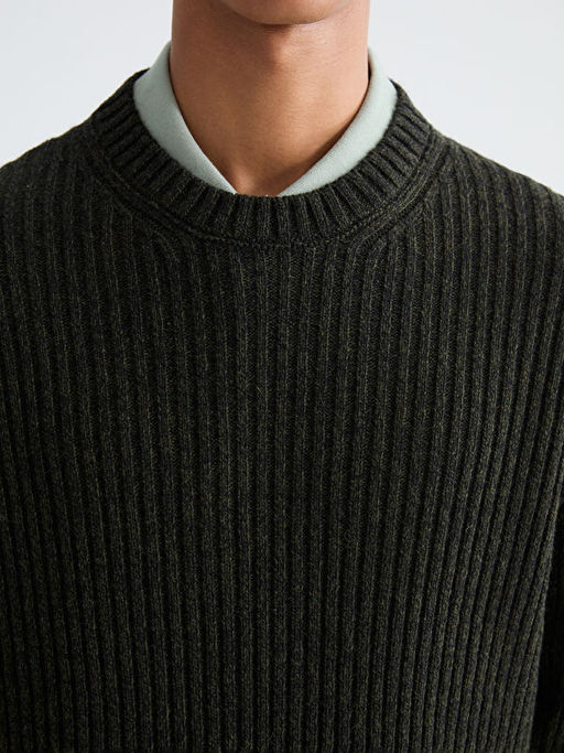 Bisiklet Yaka Erkek Triko Kazak