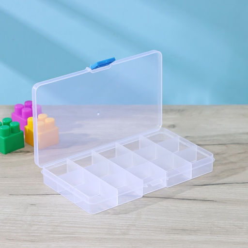 Цена за 2 шт. Органайзер для хранений RICCO, 15 ячеек, 17.5×10×2 см, белый