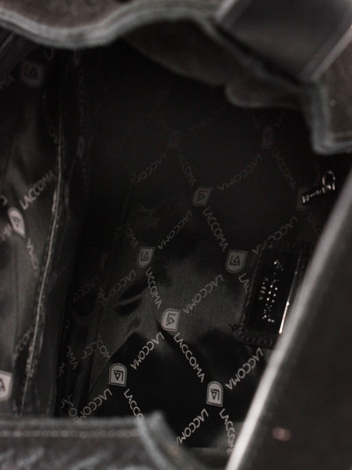 LACCOMA сумка P5876-черный натуральная замша, натуральная кожа полиэстер  фото 5