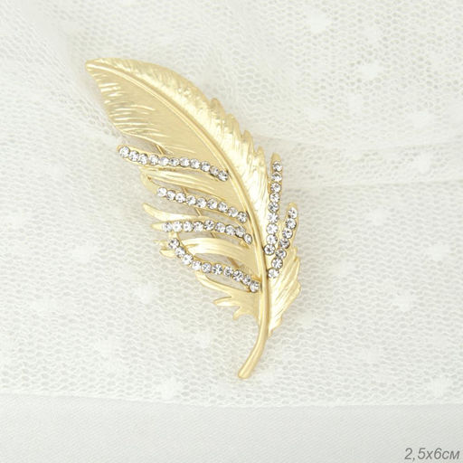 Брошь Перо / 4100-2 /уп 36/