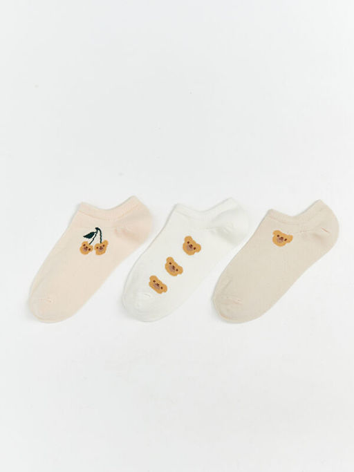 Bask?l? Kad?n Sneaker ?orap 3l?