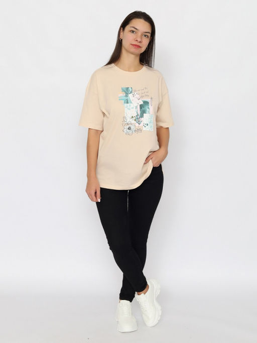 CRB wear / CSMW 60351-31 Футболка женская,бежевый/Ex.Cherubino  фото 2