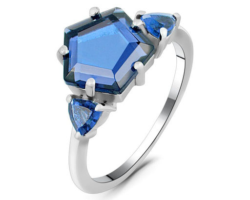 Кольцо, танзанит выращ., Лотос
