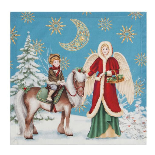 Набор салфеток сервировочных «Этель» Christmas time, 4 шт., синие, 40×40 см