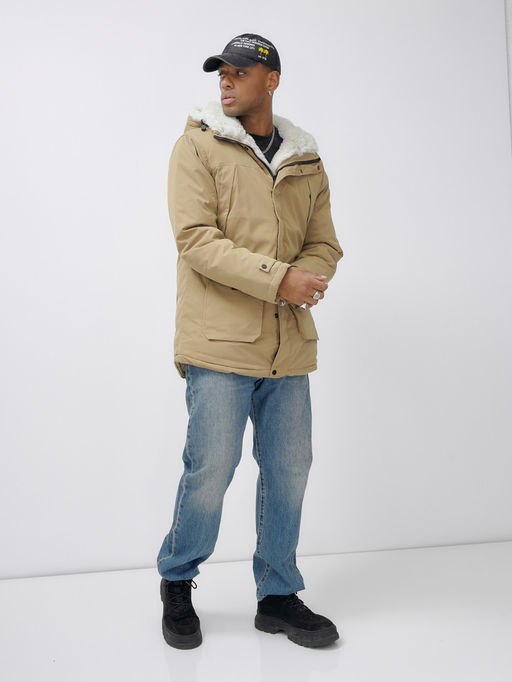 Парка мужская зимняя удлиненная с мехом хаки цвета 8753G - Mtforce фото 10