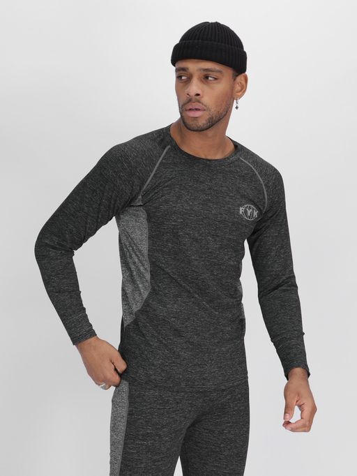 Комплект мужского термобелья без начеса темно-серого цвета 2211TC - FUYOUKAI фото 10