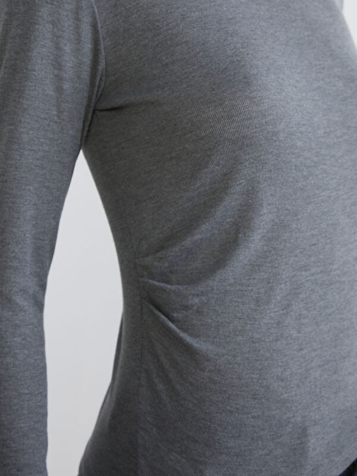 Kay?k Yaka B?zg?l? Bluz