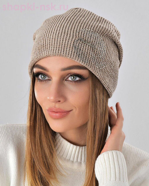 Велюр люрекс спорт Шапка флис (56-58)