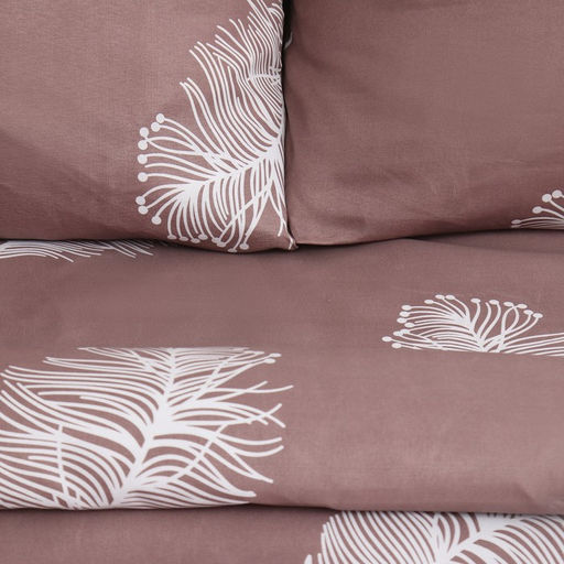 Постельное бельё Экономь и Я евро Feathers 200х215см, 200х215см, 70х70см-2 шт, полисатин, 80 г/м  фото 2